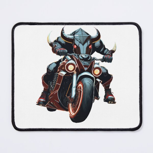 Item preview, Badass Bull on a Motorcycle designed and sold by BADESIGNZZ.