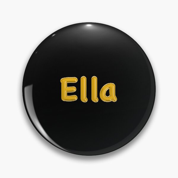 Item preview, Golden Balloon Ella Name Label (Black) designed and sold by NormadWorld.