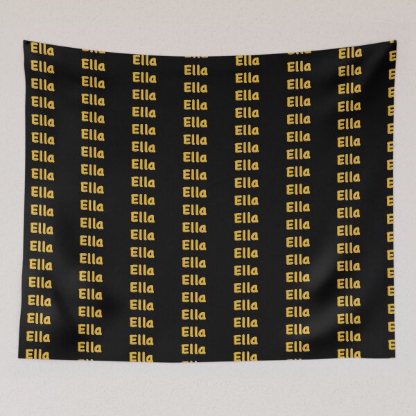 Item preview, Golden Balloon Ella Name Label (Black) designed and sold by NormadWorld.