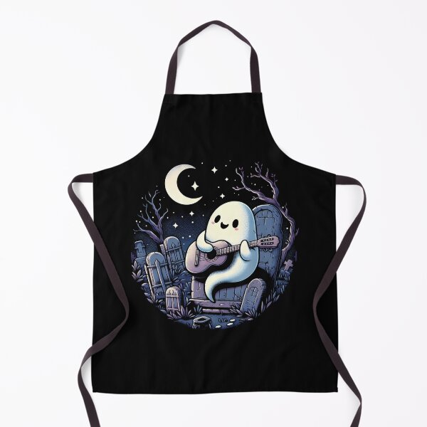 Item preview, Cute Ghost Guitarist Playing Alone In A Forgotten Graveyard designed and sold by İlker Berk Ergan.