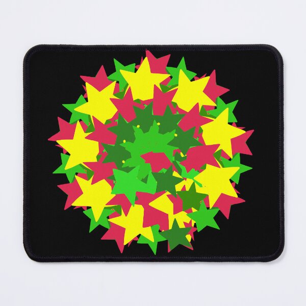 Item preview, Red and Green Stars Pattern designed and sold by Victoria Rose.