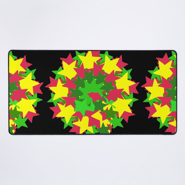 Item preview, Red and Green Stars Pattern designed and sold by Victoria Rose.