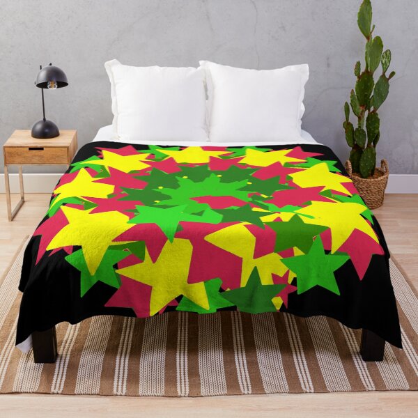 Item preview, Red and Green Stars Pattern designed and sold by Victoria Rose.