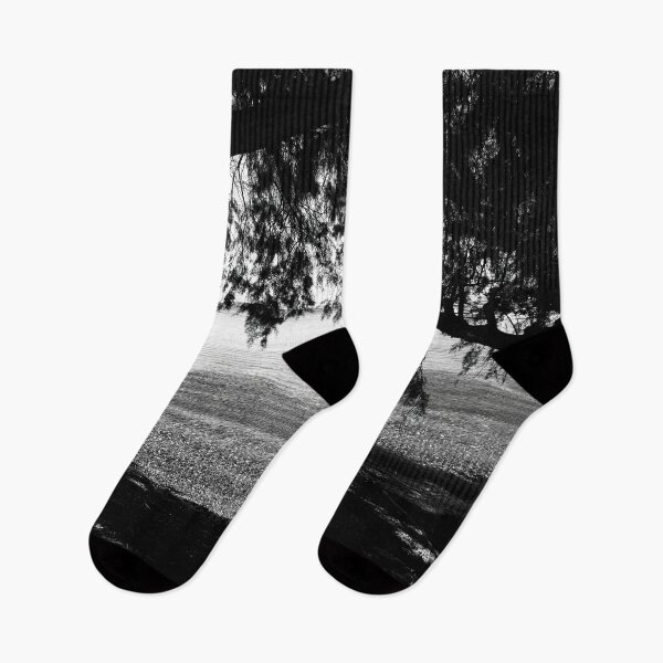 Item preview, Black and White photo, Trees on Beach designed and sold by IdoFriedmanArt.