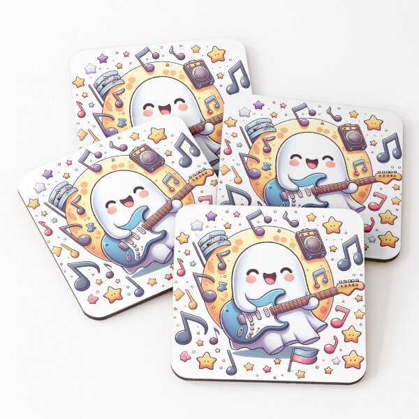 Item preview, Retro Rockstar Cute Ghost designed and sold by İlker Berk Ergan.