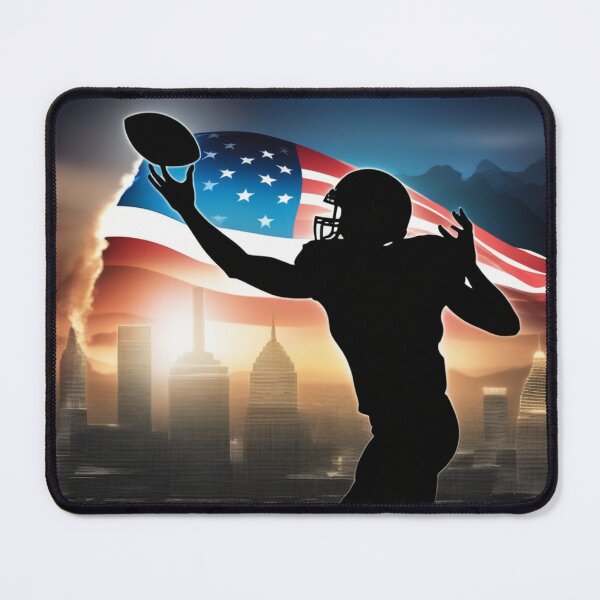 Item preview, AMERICAN FOOTBALL WITH CITY IN BACKGROUND DESIGN designed and sold by Eandbeyond.