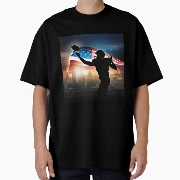 Item preview, AMERICAN FOOTBALL WITH CITY IN BACKGROUND DESIGN designed and sold by Eandbeyond.