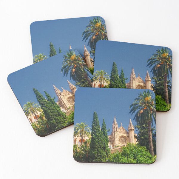 Item preview, Palma de Mallorca cathedral among the trees designed and sold by naranzaria.
