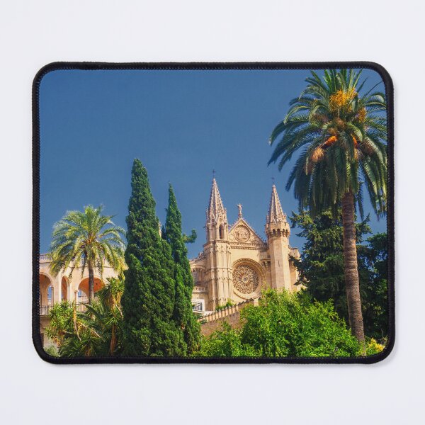 Item preview, Palma de Mallorca cathedral among the trees designed and sold by naranzaria.