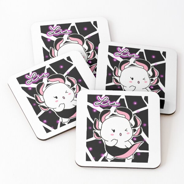 Item preview, Haato the Gang of Salamander : Lis - Adorable Black Pink Axolotl i designed and sold by lazycat14.
