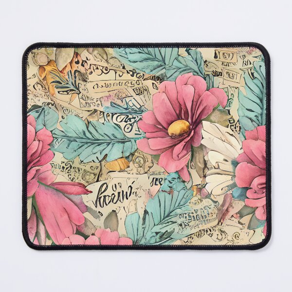 Item preview, Pink Floral Texture with Leaves and Text, funny, gifts, pink, designed and sold by Ewelina Niemiec.