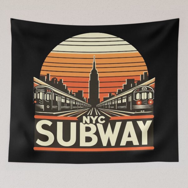 Item preview, New York Subway Retro NYC Subway Train designed and sold by MayaDelaye.