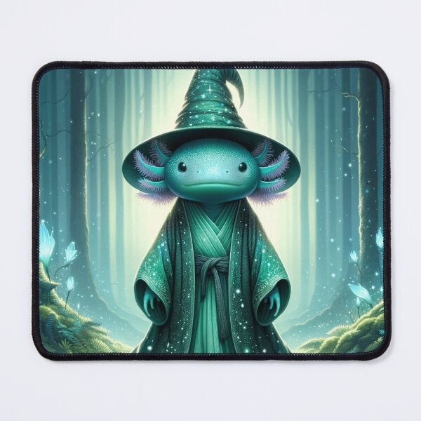 Item preview, Wizard Axolotl, Magical Animal, Fantasy Creature 1 designed and sold by ShamanIwoArt.