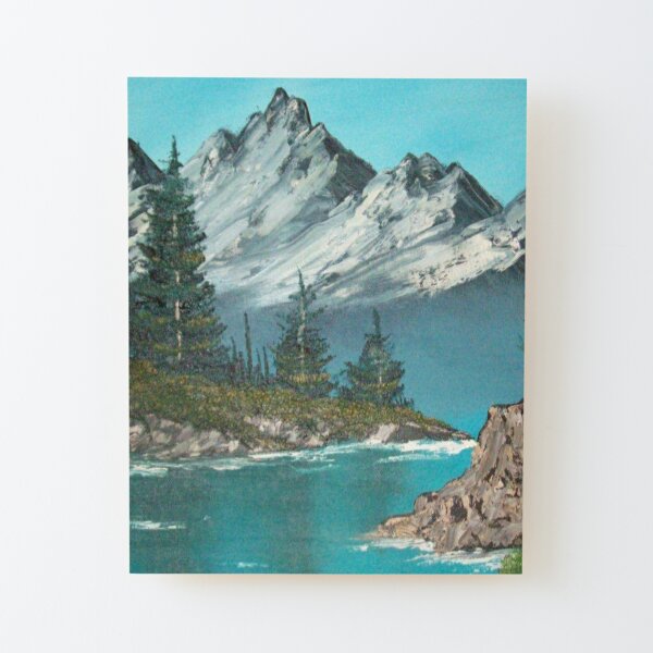 Bob Ross Meadow Lake Art Print Bob Ross Poster Bob Ross Collection Bob Art Paintings Happy Accidents Bob Ross Print Decor Mountains Painting Wall