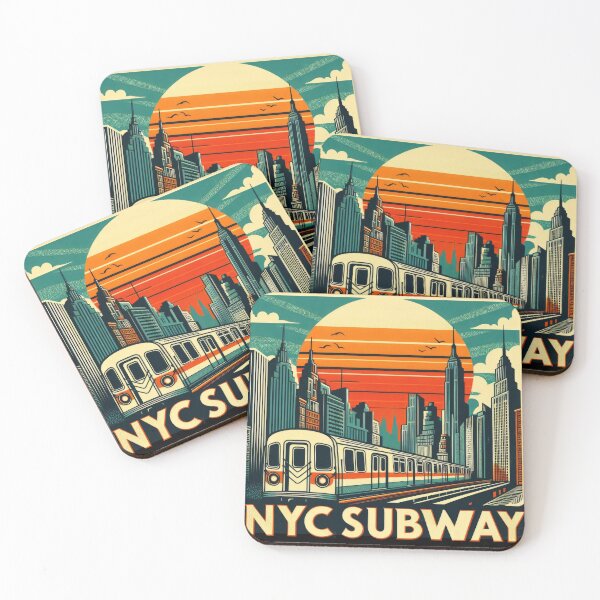Item preview, New York Subway Retro NYC Subway Train designed and sold by MayaDelaye.