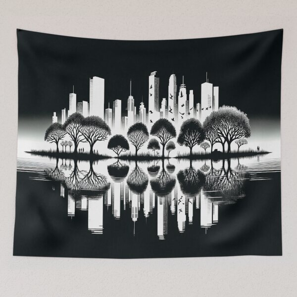 Item preview, "Mirror Metropolis" designed and sold by CanvasLady.