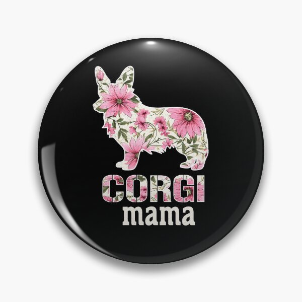Artikelvorschau, Corgi Mama Hundeliebhaber Blumengrafik entworfen und verkauft von GirlGlowGraphic.