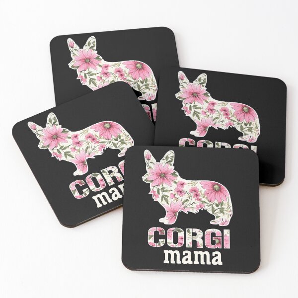 Artikelvorschau, Corgi Mama Hundeliebhaber Blumengrafik entworfen und verkauft von GirlGlowGraphic.