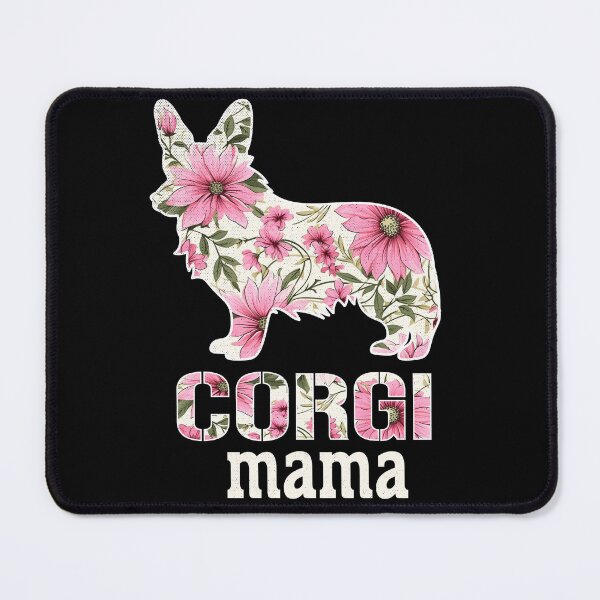 Artikelvorschau, Corgi Mama Hundeliebhaber Blumengrafik entworfen und verkauft von GirlGlowGraphic.