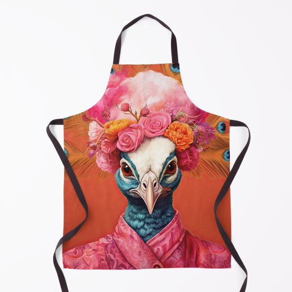 Item preview, Anthropomorphic Rococo Peacock with Flowers Portrait designed and sold by GulDesignCo.