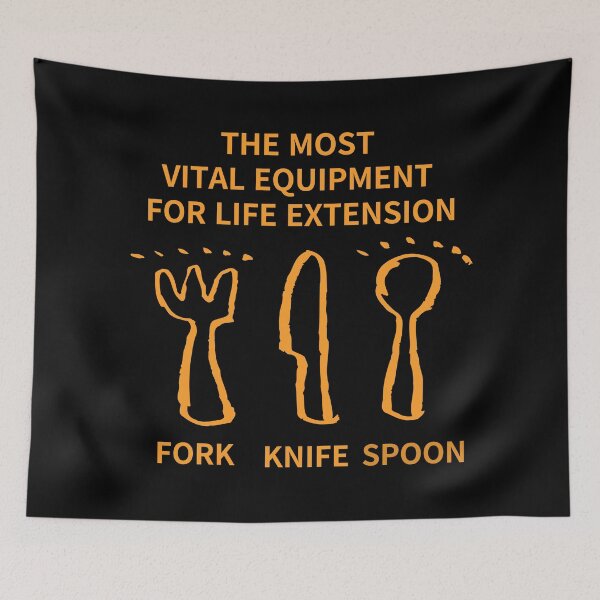 Item preview, SPOON, KNIFE, FORK,THE MOST  VITAL EQUIPMENT  FOR LIFE EXTENSION designed and sold by zzzozzo.