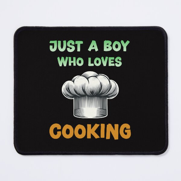 Item preview, Just a boy who loves cooking designed and sold by HeadTurningArt.
