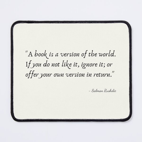 Item preview, A Quote about Books by Salman Rushdie designed and sold by Poemit.