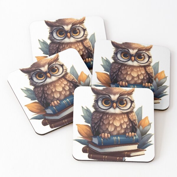 Item preview, Owl with books designed and sold by Anbe_design.