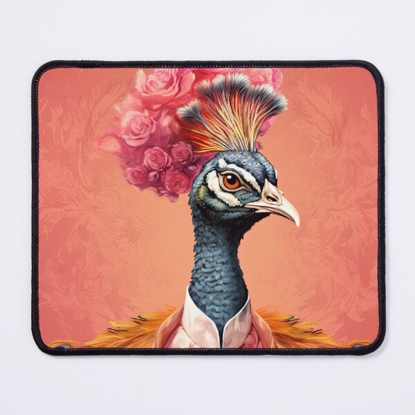 Item preview, Anthropomorphic Rococo Peacock Portrait designed and sold by GulDesignCo.