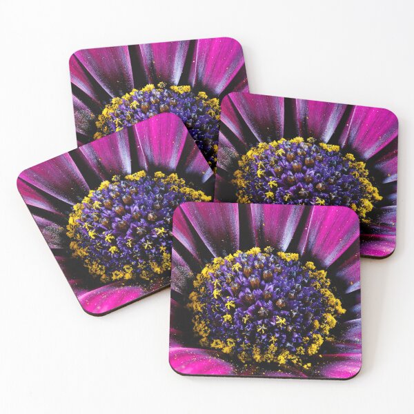 Item preview, Macro photography of a purple cape daisy designed and sold by Giuseppe Cammino.