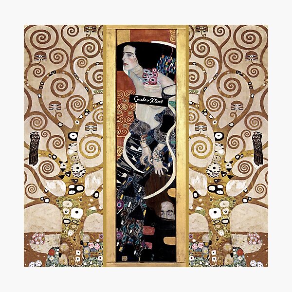 Item preview, Gustav Klimt Collage de Judith II de Gustav Klimt et L'Arbre de Vie de Gustav Klimt designed and sold by BossyCatHome.