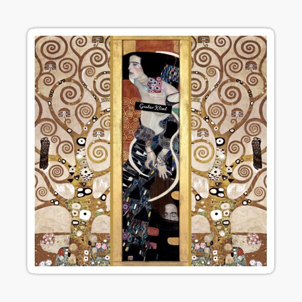 Aperçu de l'œuvre Gustav Klimt Collage de Judith II de Gustav Klimt et L'Arbre de Vie de Gustav Klimt créée et vendue par BossyCatHome.