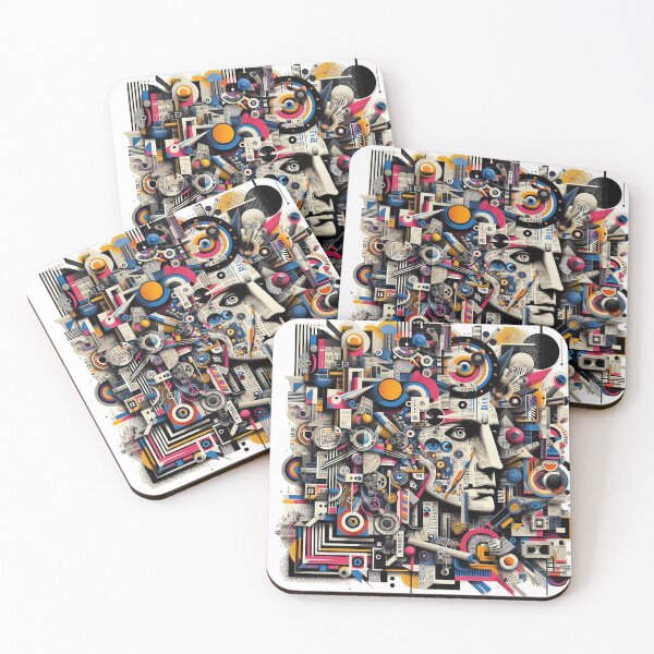 Item preview, Dadaist Collage Chaos designed and sold by TextileTrove.