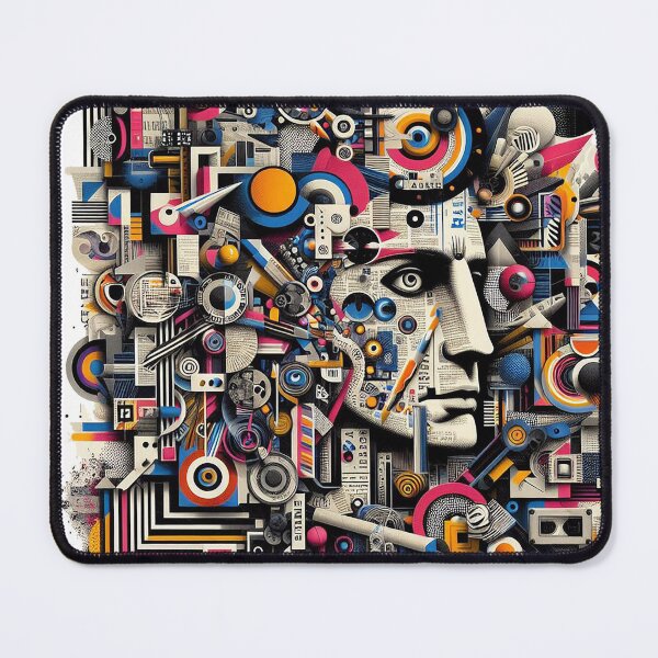 Item preview, Dadaist Collage Chaos designed and sold by TextileTrove.
