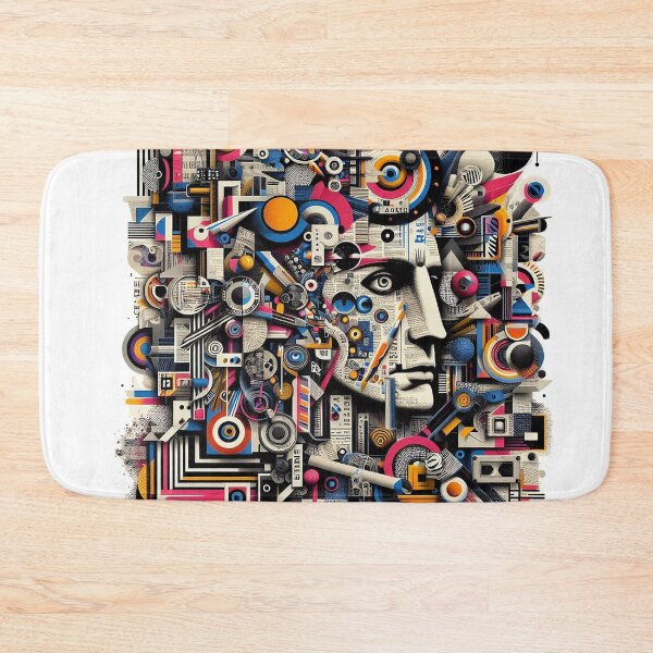 Item preview, Dadaist Collage Chaos designed and sold by TextileTrove.