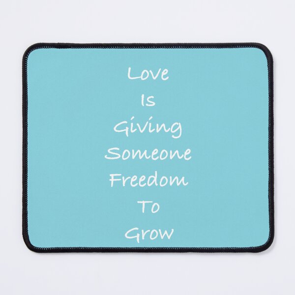 Item preview, Love growth freedom quote blue background designed and sold by GingaDesigns.