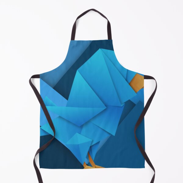 Aperçu de l'œuvre Jeu avec des formes géométriques modernes bleues et un oiseau en origami. créée et vendue par Juviraga.