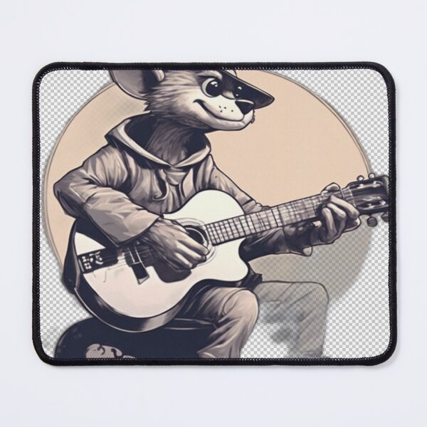 Item preview, Cartoon Character Playing Guitar designed and sold by HarmonyGuitars.