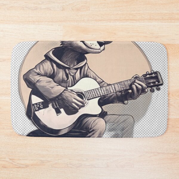 Item preview, Cartoon Character Playing Guitar designed and sold by HarmonyGuitars.