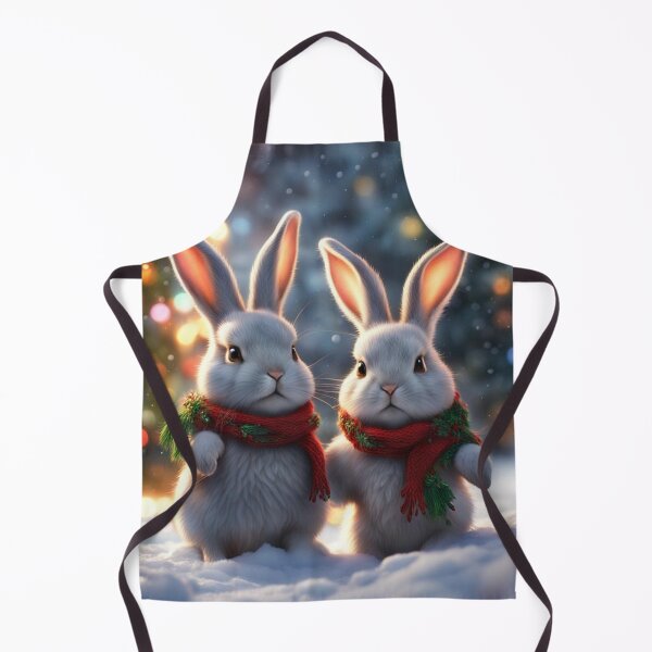 Item preview, Festive Fluff: Bunny Rabbits Sparking Holiday Magic in Snowy Meadow designed and sold by RealisticAi.