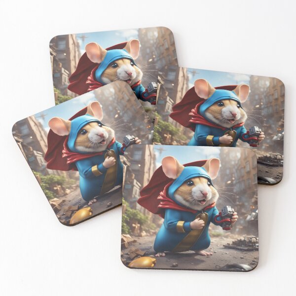 Item preview, Hamster Hero: Tiny Avenger with a Big Heart designed and sold by RealisticAi.