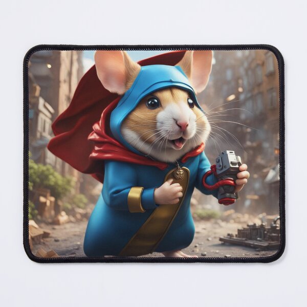 Item preview, Hamster Hero: Tiny Avenger with a Big Heart designed and sold by RealisticAi.
