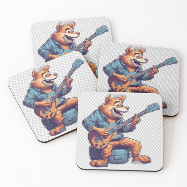 Item preview, Cartoon Character Playing Guitar designed and sold by HarmonyGuitars.