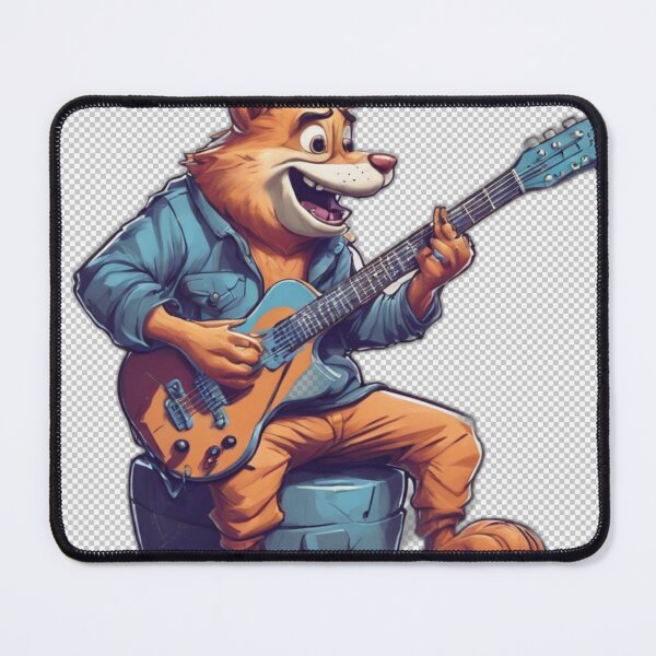 Item preview, Cartoon Character Playing Guitar designed and sold by HarmonyGuitars.