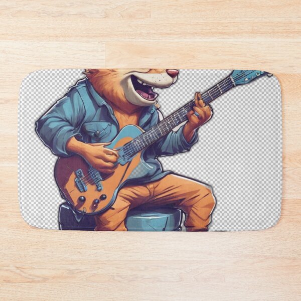 Item preview, Cartoon Character Playing Guitar designed and sold by HarmonyGuitars.