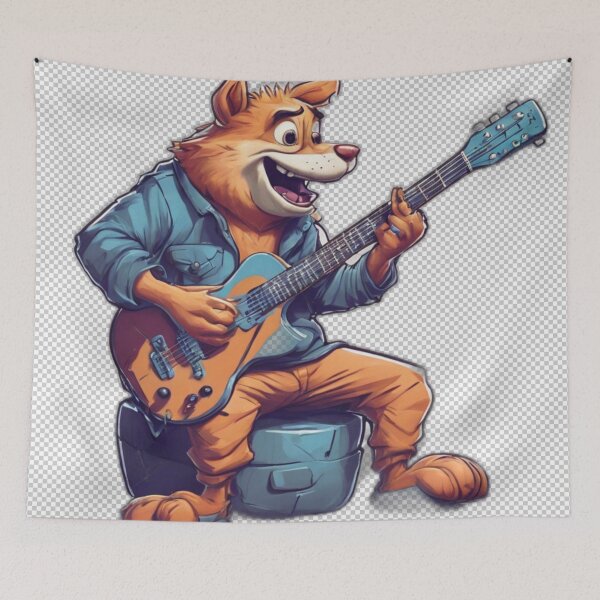 Item preview, Cartoon Character Playing Guitar designed and sold by HarmonyGuitars.