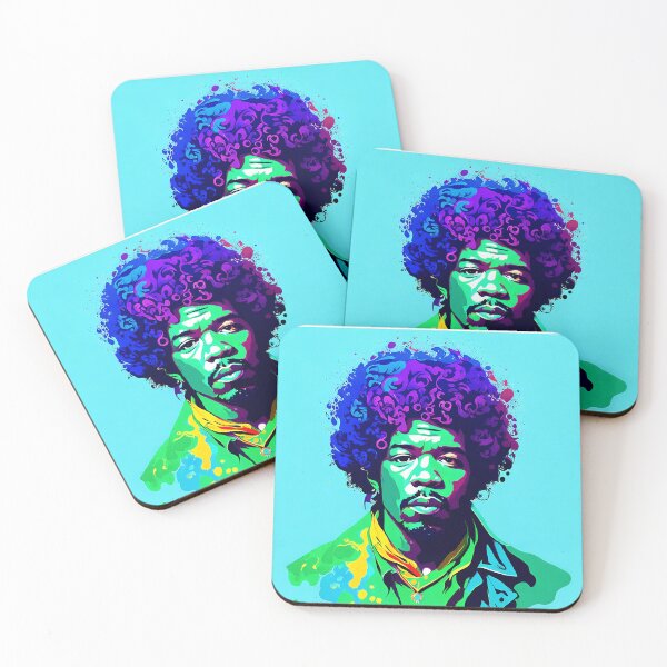 Item preview, Portrait of Jimi Hendrix painted in graffiti style designed and sold by BubblyDelight.