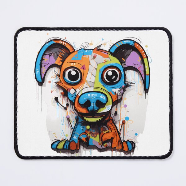 Item preview, Scruffy graffiti dog designed and sold by WildheartPOD.