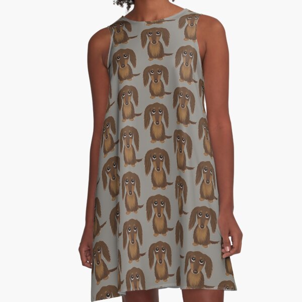 Sausage dog print top dress