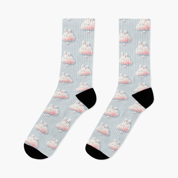 Item preview, Pink Bunny shaped cloud with blue background designed and sold by FurryBliss.